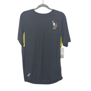Asics New‎ York City Marathon T Shirt Running Athletic Black Yellow - Medium
